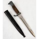 Rare German World War 2 Mauser Stag Dress Fighting Knife Bayonet with Scabbard - 35cm length.