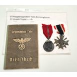 RARE 3rd Reich Organisation Todt Dienst Buch (Service Book) with lots of stamped entries in his