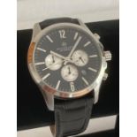 Gentlemans ACCURIST Quartz CHRONOGRAPH , extremely large black face, multi dial model, having