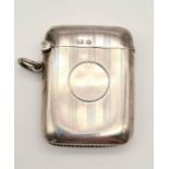 Silver vesta case made in Birmingham with the makers mark Joseph Gloster ltd possibly 1908. weighs