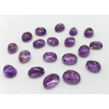 Twenty High-Quality Pieces of Natural Brazilian Amethyst. Average size - 10ct.