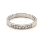 18K WHITE GOLD DIAMOND 1/2 ET RING 0.25CT 3.2G SIZE M 1/2