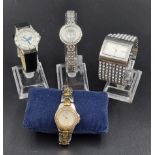 Assorted lot of 4 watches including a DKNY watch.