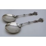 Vintage 19th century solid silver PR of novelty large spoon. Hallmark of London 1898. Makers mark by