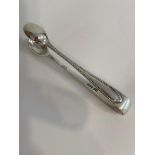 Antique solid SILVER sugar tongs/nips with clear hallmark for Walker and Hall Sheffield 1920.