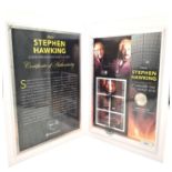 Excellent Condition Stephen Hawkins 50 pence Coin sand Stamps Limited Edition Presentation Cover.
