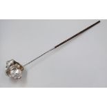 Antique 19th Century Solid Silver (950) Double Sided Ladle For Punch Bowl. 47cm x 10cm.