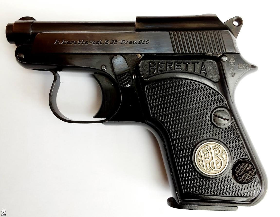 A Deactivated Berreta 950 Semi-Automatic Pistol. Serial number 66560B. Calibre .25. Comes with a