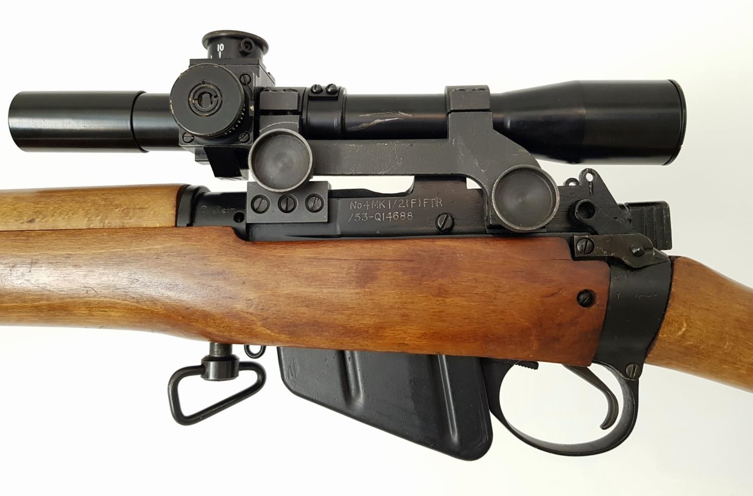 A Deactivated Enfield No.4 Bolt Action New Rebuild .303 Rifle. New fitted and proofed Lother Walther - Image 4 of 8