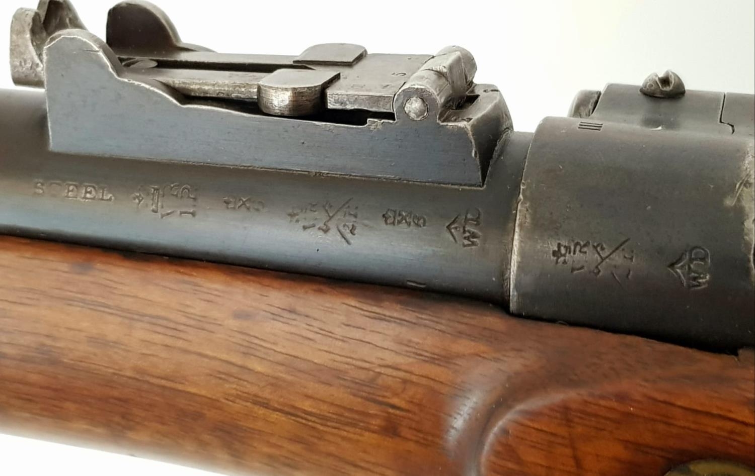 An Enfield Snider Bolt Action .577 Breech Loading Hammer Rifle. Good condition barrel with nice - Image 4 of 8