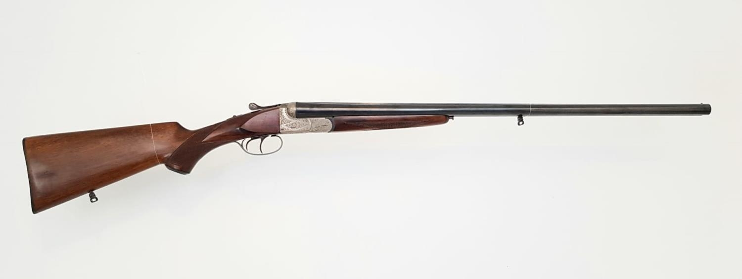 A Kettner Cologne Model 16 Gauge Side by Side Shotgun. Double triggers with automatic safety. Very