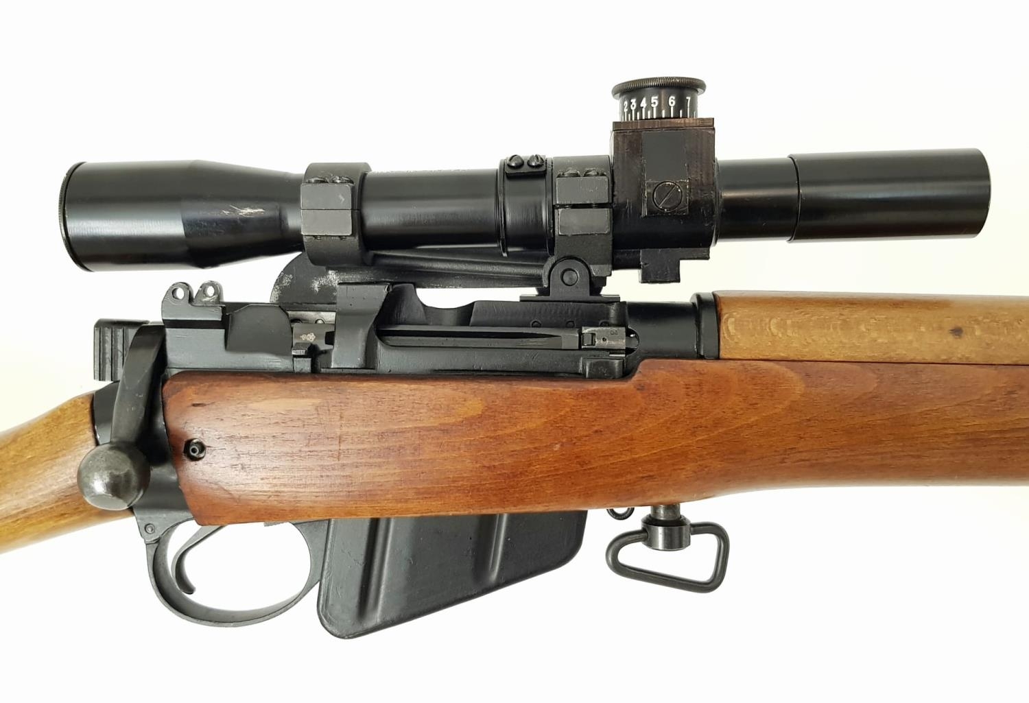 A Deactivated Enfield No.4 Bolt Action New Rebuild .303 Rifle. New fitted and proofed Lother Walther - Image 3 of 8