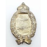 C.E Juncker Berlin WWI Prussian Pilots badge awarded to Franz Josef Walz (1885-1945)