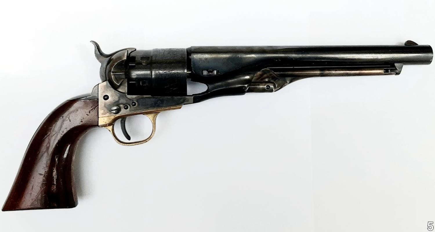 A Deactivated 1860 Army Colt Pistol. This .44 calibre black powder revolver was made by Uberti. - Image 2 of 2