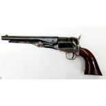 A Deactivated 1860 Army Colt Pistol. This .44 calibre black powder revolver was made by Uberti.