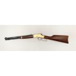 A Henry Repeating Arms Big Boy 45 Long Colt Lever Action Rifle. Brass frame. Very good overall