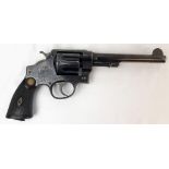 A GENUINE SMITH & WESSON SERVICE REVOLVER (DEACTIVATED) WITH REVOLVING BARREL AND FAMOUS SMITH &