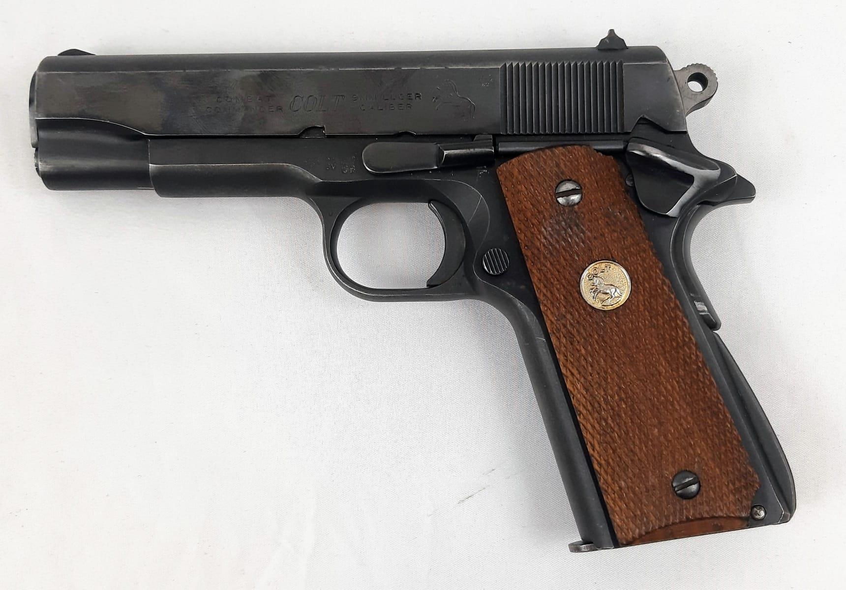 A VERY RARE COLT COMBAT COMMANDER (DEACTIVATED) SEMI-AUTOMATIC PISTOL FAVOURED BY STEVEN SEAGAL IN