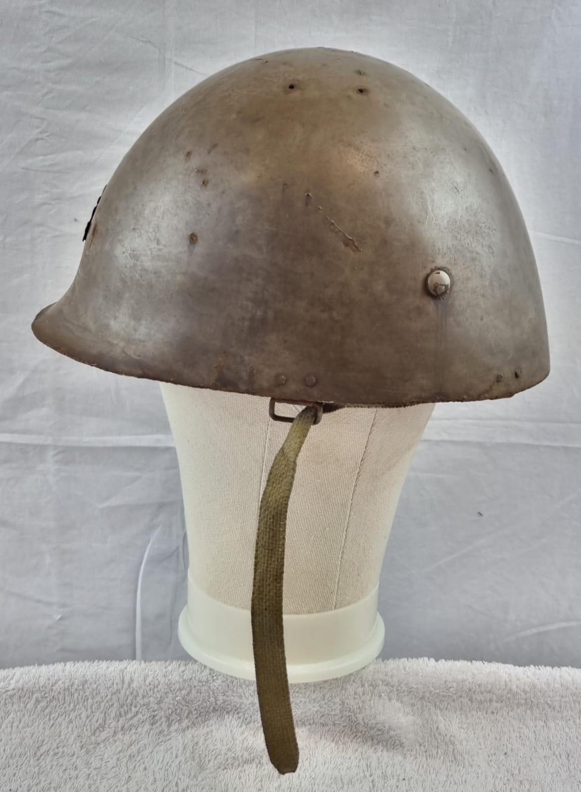 WW2 Japanese Rare Rikusentai Paratrooper Helmet Part of the Special Naval Landing Forces (Marines). - Image 5 of 7