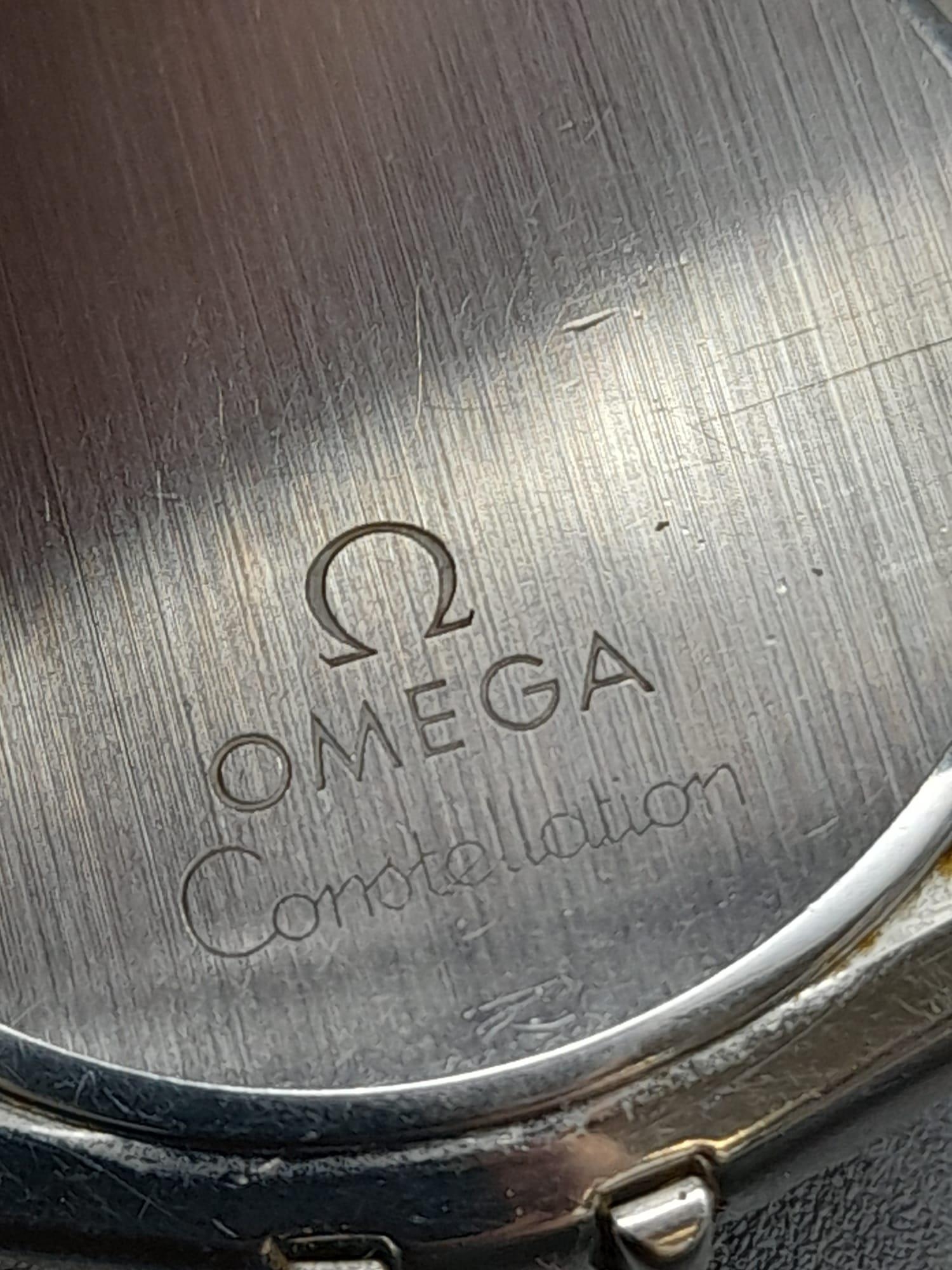 OMEGA CONSTELATION QUARTZ BRACELET WATCH WITH ORIGINAL BOX AND PAPERS. 32mm. Needs batteries. - Image 11 of 13