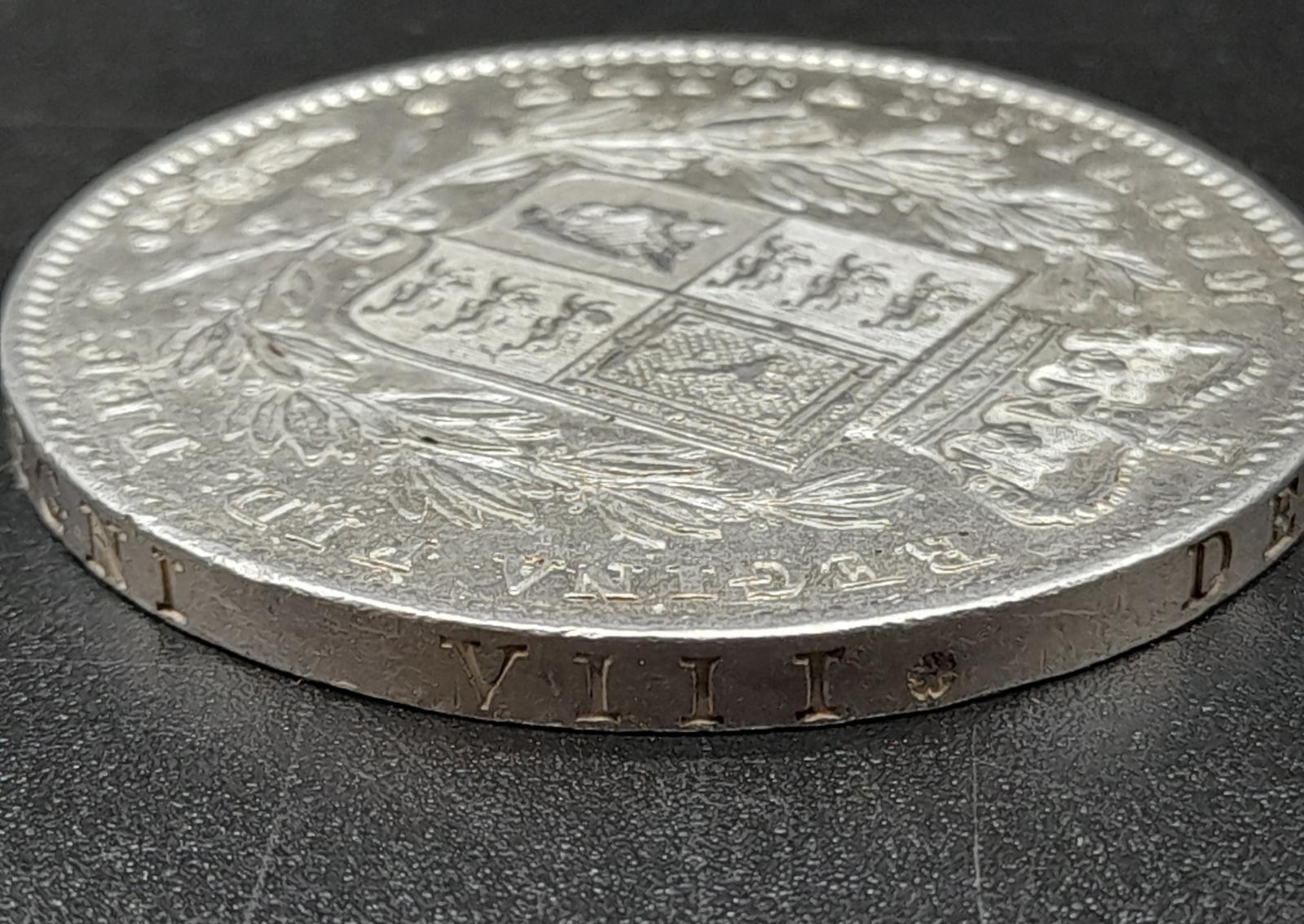 A Queen Victoria 1844 Silver Crown Coin. EF condition but please see photos. 28.3g. Spink - 3882. - Image 7 of 7