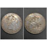 Uncirculated 1818 George III Silver Crown Coin. LIX. Spink - 3787. 28.3g. Please see photos.