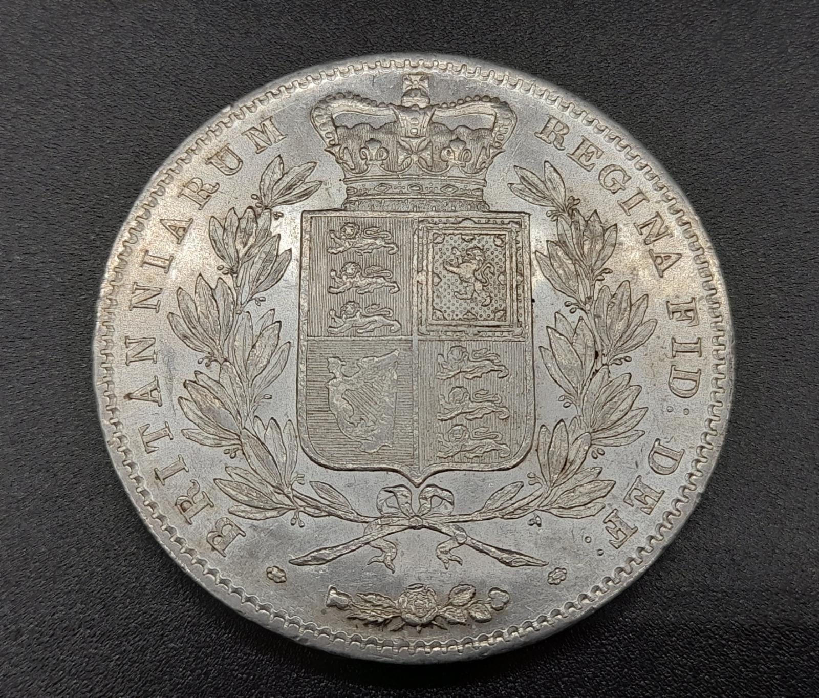 A Queen Victoria 1844 Silver Crown Coin. EF condition but please see photos. 28.3g. Spink - 3882. - Image 3 of 7