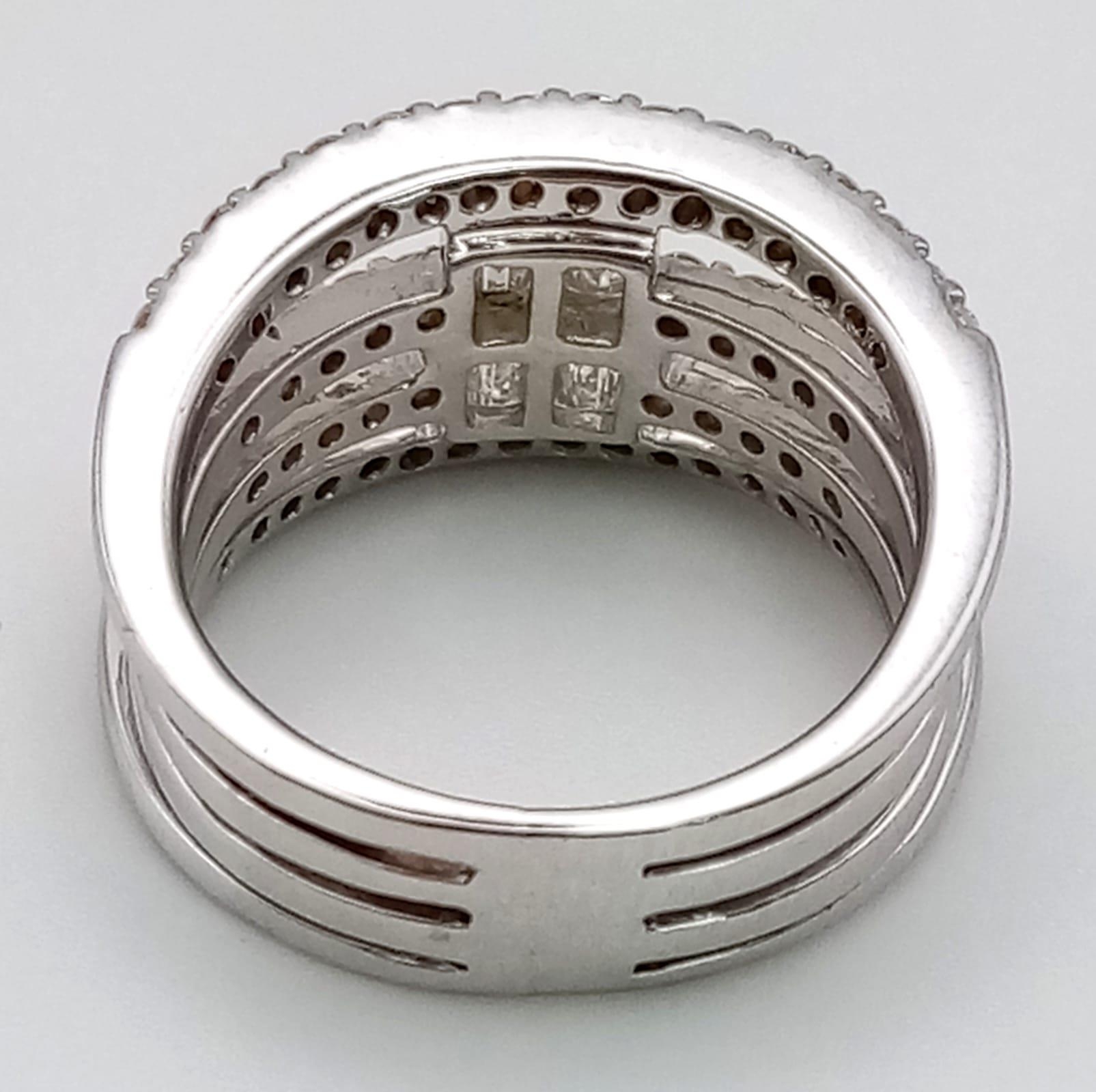 An 18K White Gold 1.4ct Diamond Fancy Cocktail Ring. This is the ultimate in a cocktail stacking - Image 3 of 4