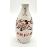 WW2 Japanese Rare Kamikaze Pilots Porcelain Saki Bottle Used Before Final Flight. Reads “July 1945