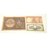 Parcel of 3 Vintage Scarce Notes to include 1919 Dated Polska Krajowa 1000 note, Republic Oriental