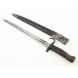 WW1 1907 Pattern Hooked Quillion Bayonet Dated 1908. Maker Sanderson.