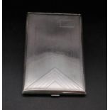A Vintage Silver Cigarette Case. Machine engraved. 13 x 8cm. 151g total weight.