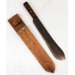 A 1942 British WWII Machete. JJB and broad arrow mark. Comes in original sheaf with 1942 stamp. 50cm