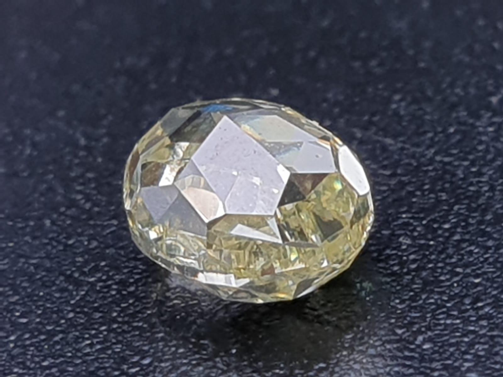 LOOSE DIAMOND OVAL MODIFIED BRIILLAINT GIA 7141606225 1CT NATURAL FANCY YELLOW EVEN DISTRIBUTION VS1