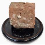 A Waterloo Brick! A Brick From The Farmhouse La Haye Sainte, Waterloo. It contains a musket ball -