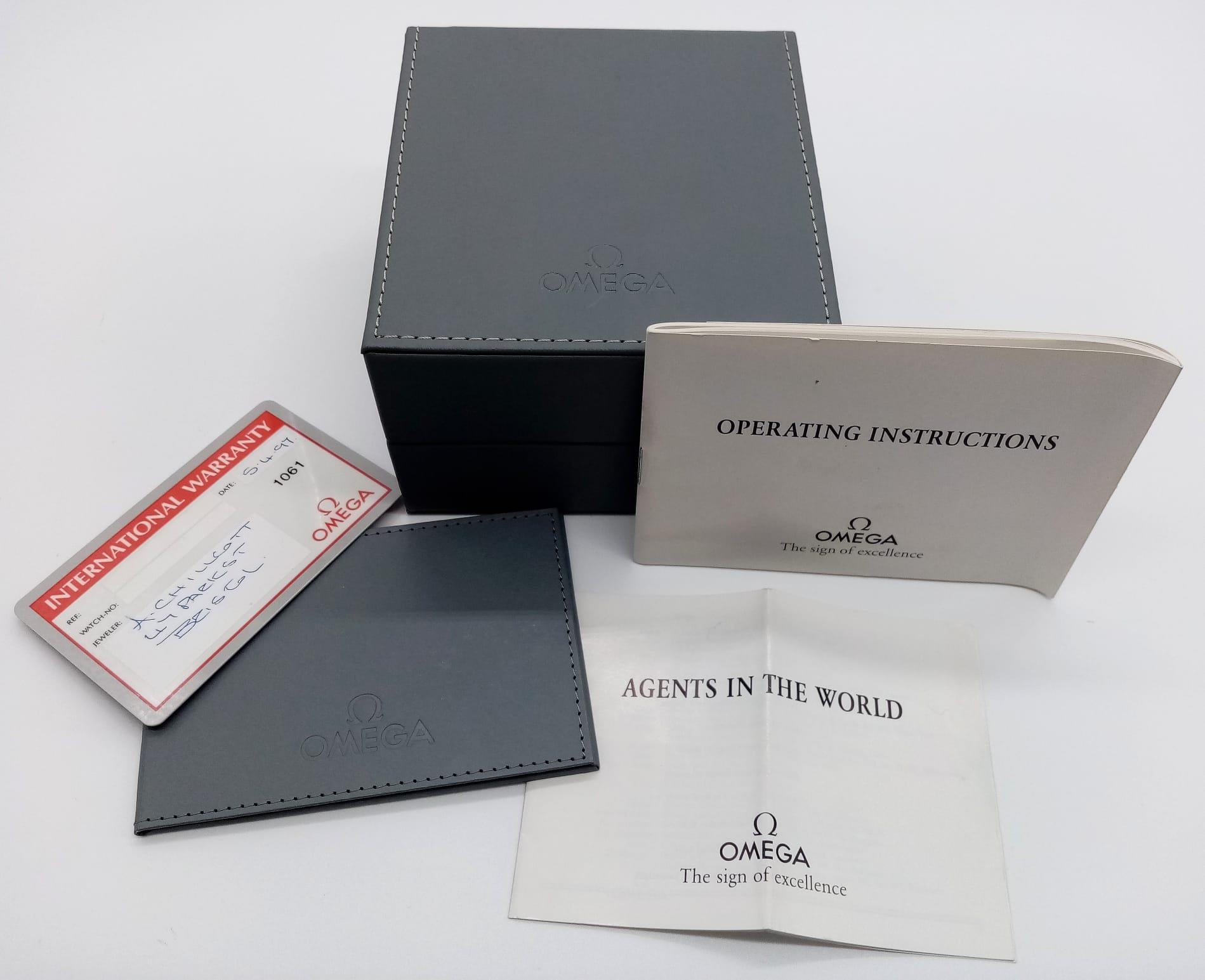 OMEGA CONSTELATION QUARTZ BRACELET WATCH WITH ORIGINAL BOX AND PAPERS. 32mm. Needs batteries. - Image 7 of 13
