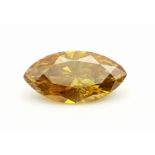 LOOSE DIAMOND MARQUISE BRILLIANT 0.66ct; GIA 2161699778 NATURAL FANCY DEEP BROWN/ORANGE YELLOW
