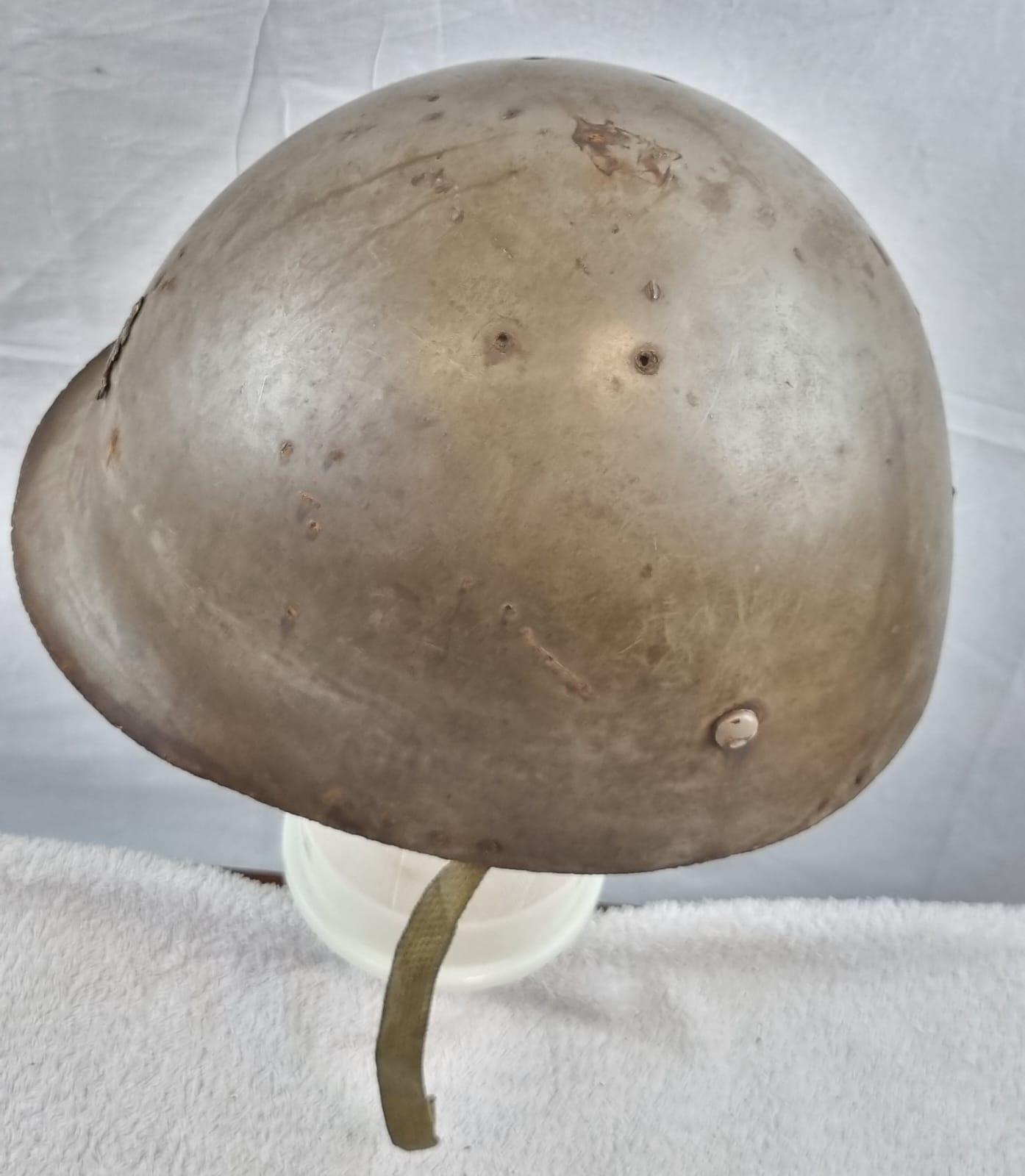 WW2 Japanese Rare Rikusentai Paratrooper Helmet Part of the Special Naval Landing Forces (Marines). - Image 6 of 7