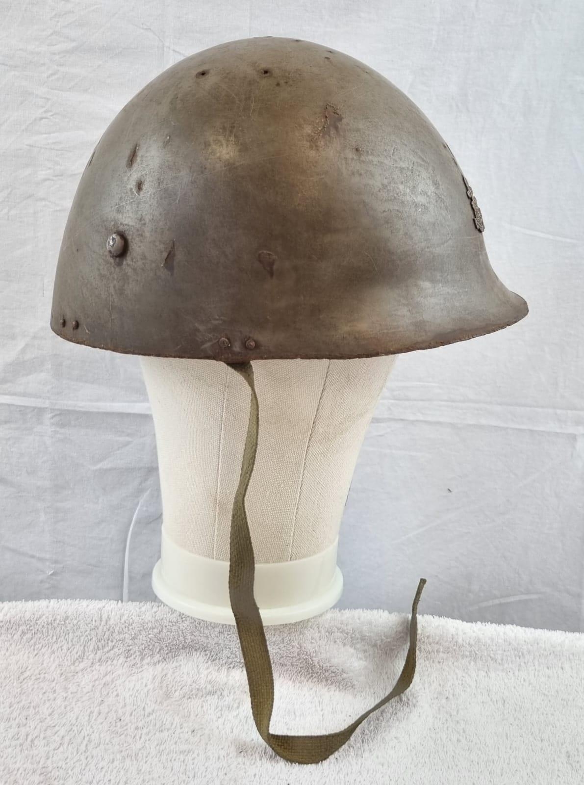 WW2 Japanese Rare Rikusentai Paratrooper Helmet Part of the Special Naval Landing Forces (Marines). - Image 3 of 7