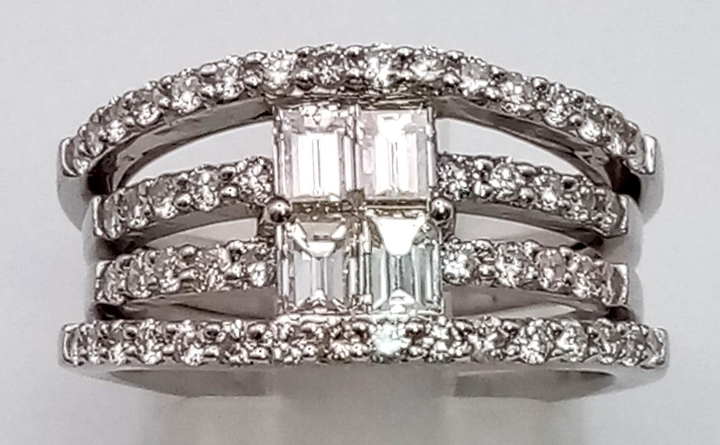 An 18K White Gold 1.4ct Diamond Fancy Cocktail Ring. This is the ultimate in a cocktail stacking - Image 2 of 4