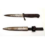 WW1 Imperial German Close Combat Knife, also used during WW2. Maker name on the blade.