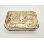 Unusual WW1 Silver Plated Princess Mary Christmas Gift Tin.