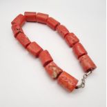 Natural coral necklace. 50cm.