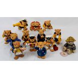 Twelve Collectable Ceramic RNLI Bears. Typical size - 14cm.