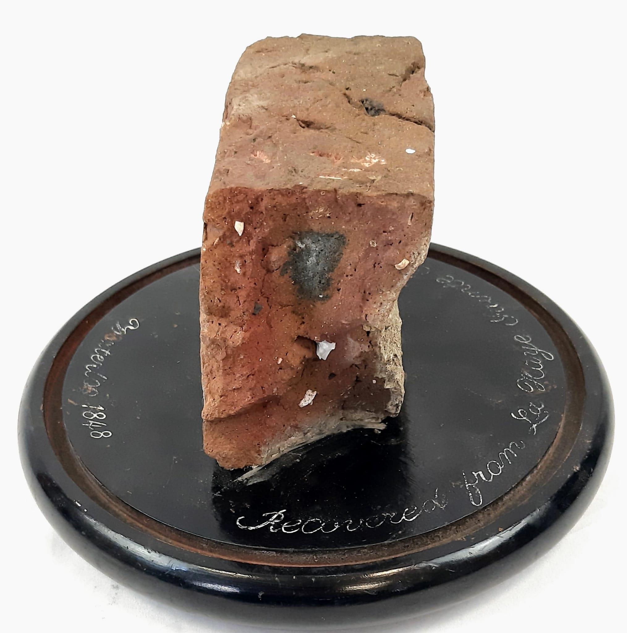 A Waterloo Brick! A Brick From The Farmhouse La Haye Sainte, Waterloo. It contains a musket ball - - Image 2 of 9
