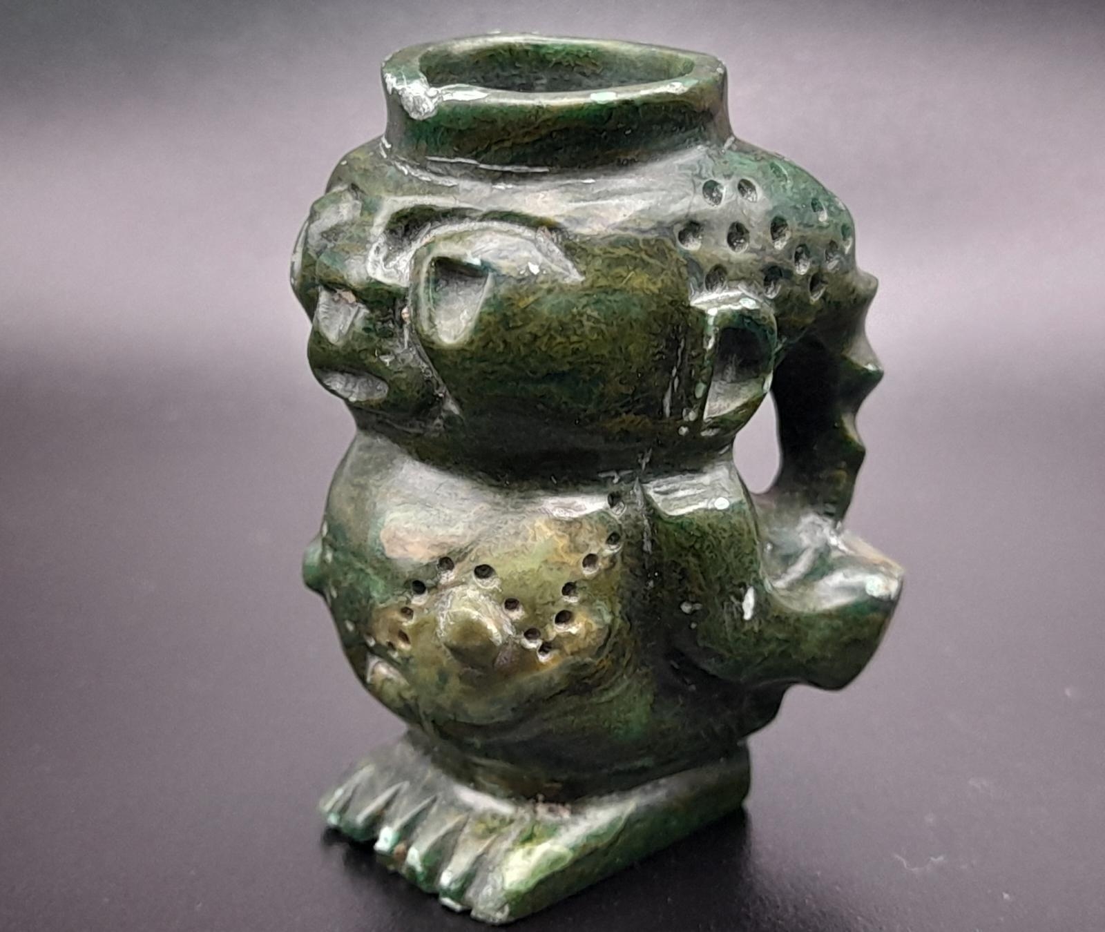 An Early Jade Hand-Carved Figurine. 4cm tall.