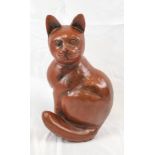 Large Vintage Hand-Made Ceramic Cat. 43cm