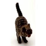 An Antique Bergman Cold-Painted Bronze in the Form of a Cat. 3 x 3cm.