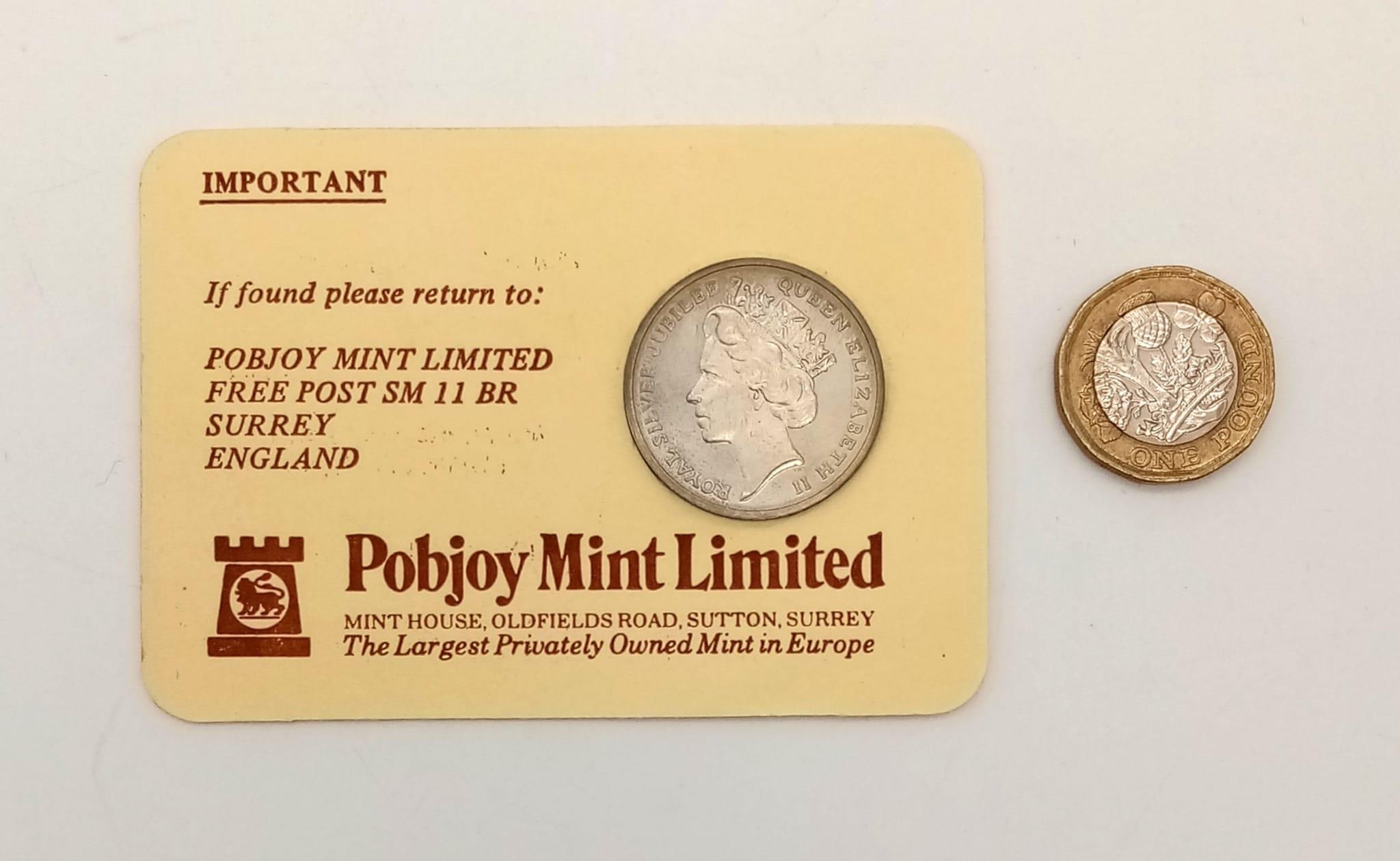 A Pobjoy Priority Collectors Mint 1977 Jubilee Commemorative Coin. - Bild 2 aus 2