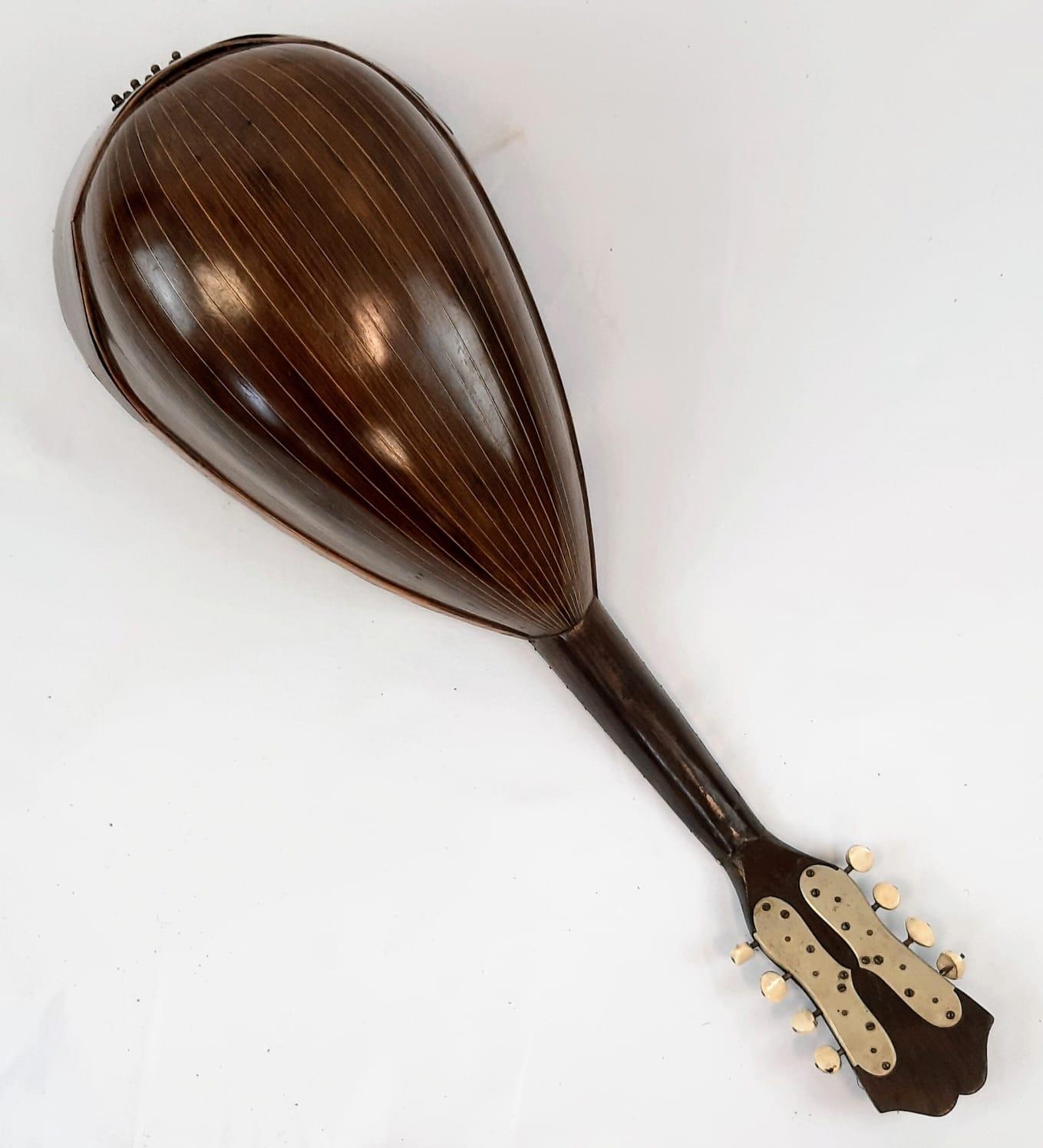 A Antique 1890s Roundback Mandolin. Marks for: Michele Maretea - W. Trengove of Whittlesea. In - Image 3 of 14